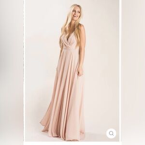 Morning Lavender - Petite Cassidy Flowy Maxi Dress - Blush